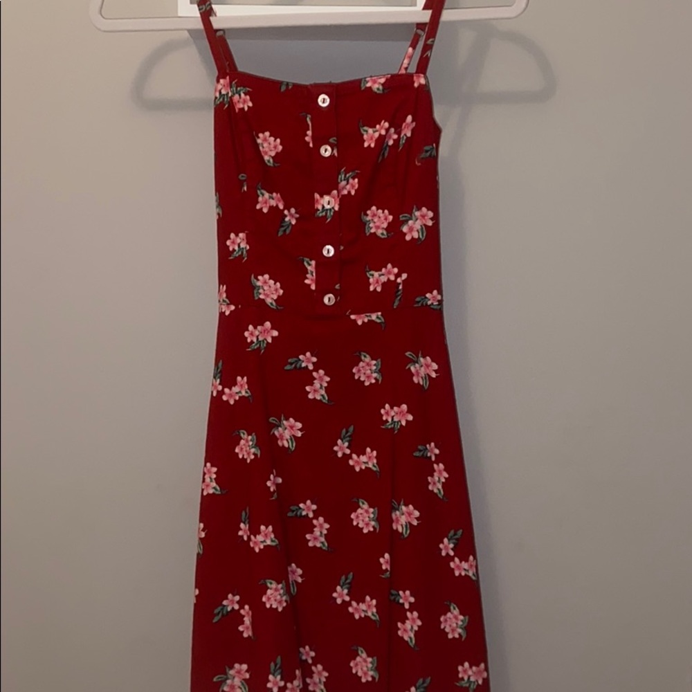 Hollister red sun dress